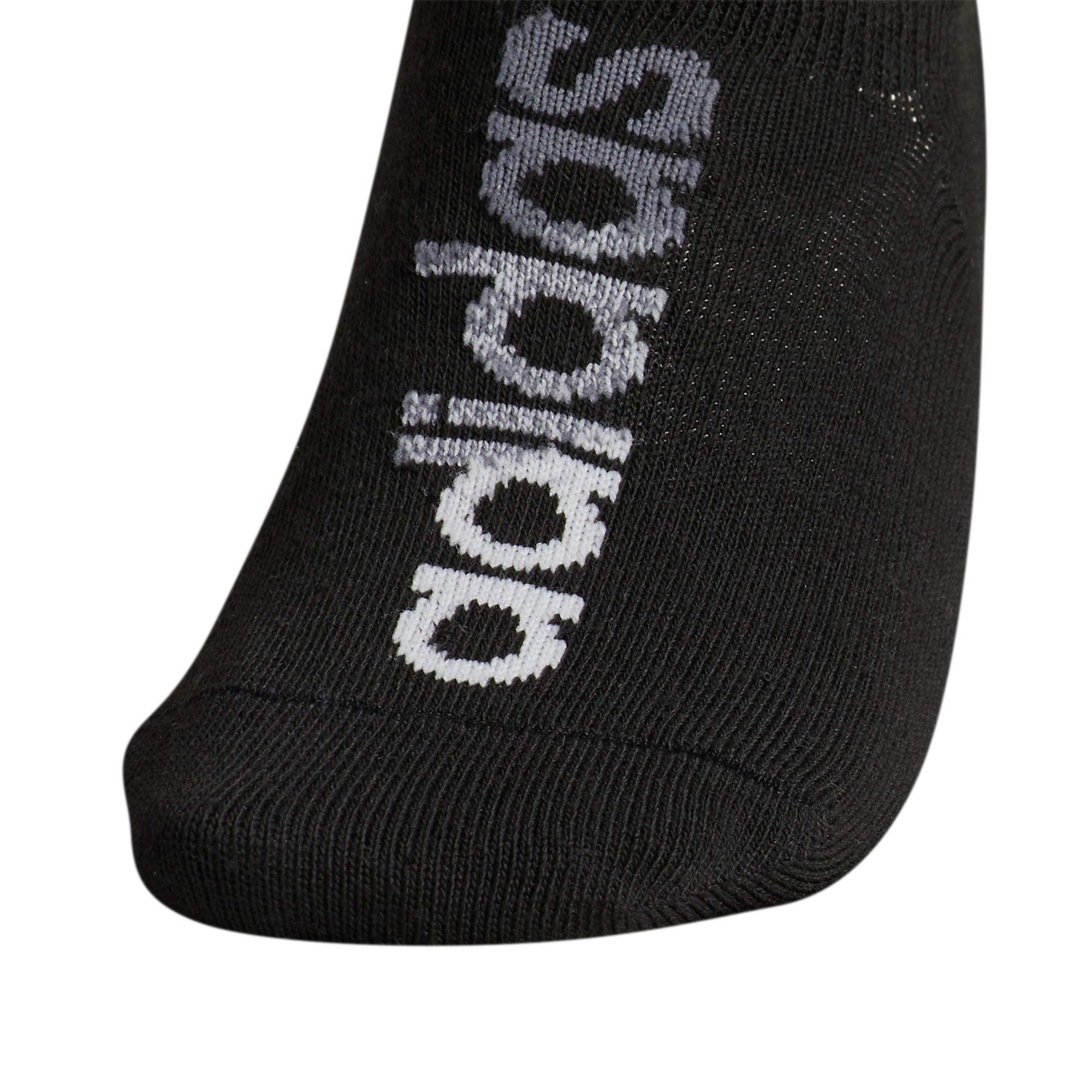 adidas Women's Superlite Linear Super No Show Socks (6-Pair), Black/Grey/White, Medium