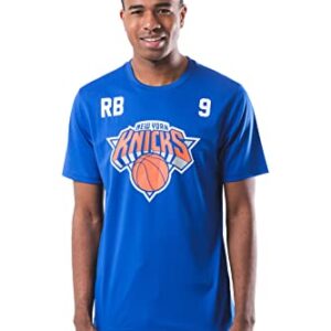 Ultra Game NBA New York Knicks - RJ Barrett Mens Active Tee Shirt, Team Color, Large