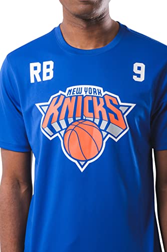 Ultra Game NBA New York Knicks - RJ Barrett Mens Active Tee Shirt, Team Color, Large