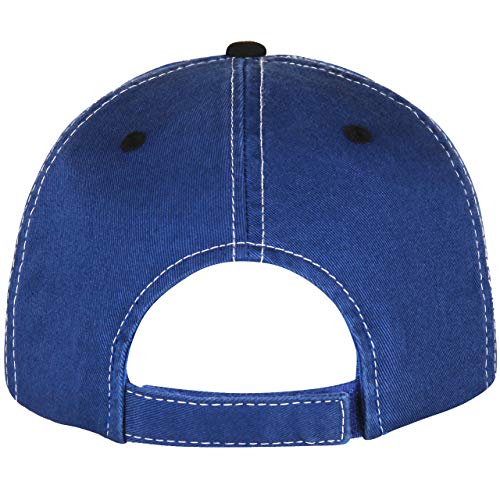 Checkered Flag Men's Ford Mustang Cap Tri-Bar Pony Adjustable Blue Hat