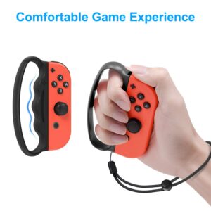 FYOUNG Fitness Boxing Hand Grip Compatible with Switch/Switch OLED Joy Con Controller, Handle Grip Compatible with Switch Fitness Boxing Games-Black