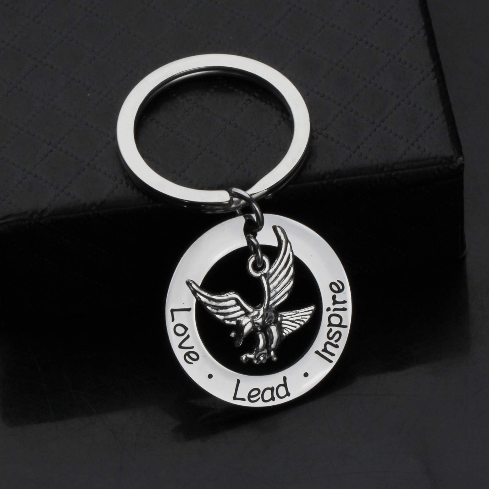 WSNANG Scout Leader Love Lead Inspire Keychain Eagle Court of Honor Gift Ceremony Scoutmaster Gift (Love Lead Inspire Keychain)