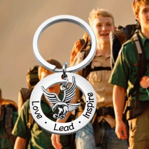 WSNANG Scout Leader Love Lead Inspire Keychain Eagle Court of Honor Gift Ceremony Scoutmaster Gift (Love Lead Inspire Keychain)