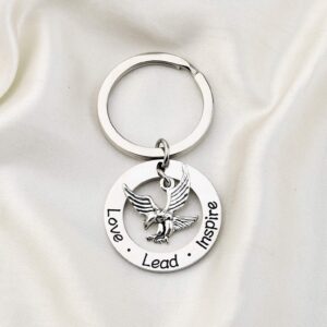 WSNANG Scout Leader Love Lead Inspire Keychain Eagle Court of Honor Gift Ceremony Scoutmaster Gift (Love Lead Inspire Keychain)