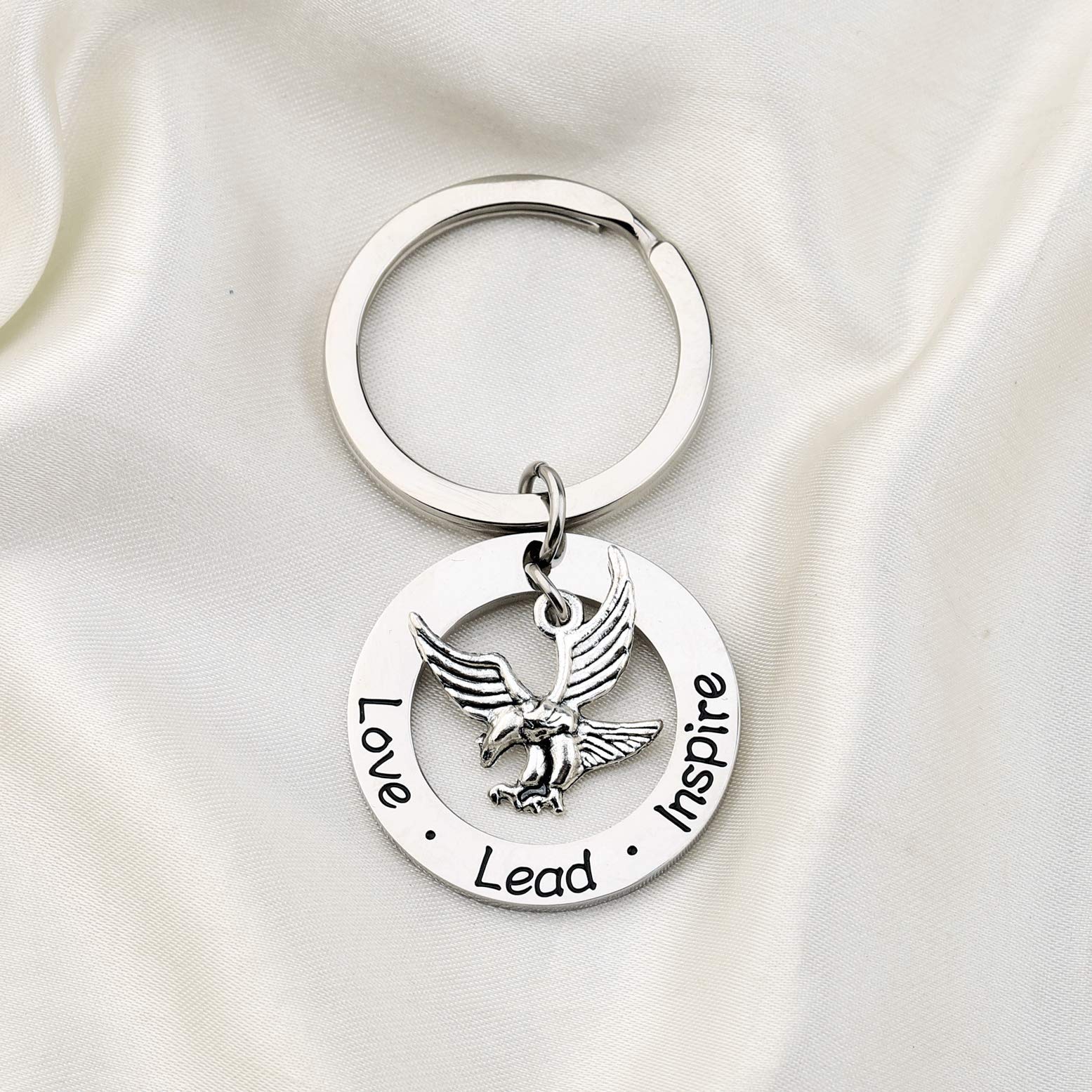 WSNANG Scout Leader Love Lead Inspire Keychain Eagle Court of Honor Gift Ceremony Scoutmaster Gift (Love Lead Inspire Keychain)