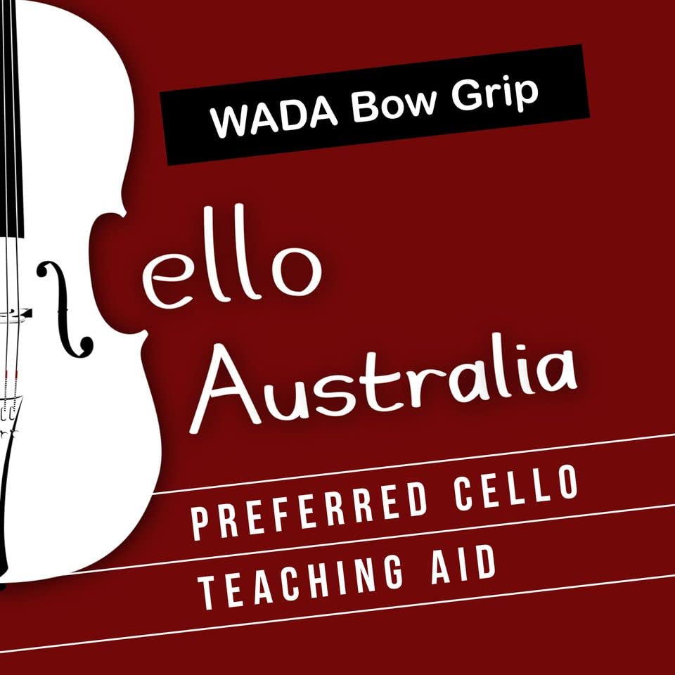 WADA Cello Bow Grip Aid: A Correct Bow Hand without Strain. A Second to Attach to the Bow and Remove. You can Concentrate on your Sound and Music with a Relaxed Hand and Arm from the Beginning.