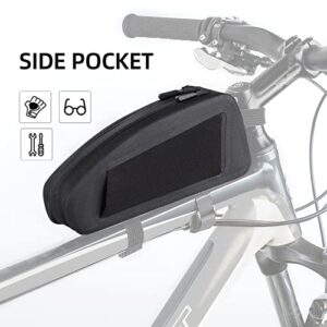 ROCKBROS Bike Bag Top Tube Bike Frame Bag Waterproof Two Zipper Pockets Bike Pouch Top Tube Bike Bags for Bicycles