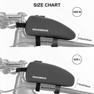 ROCKBROS Bike Bag Top Tube Bike Frame Bag Waterproof Two Zipper Pockets Bike Pouch Top Tube Bike Bags for Bicycles