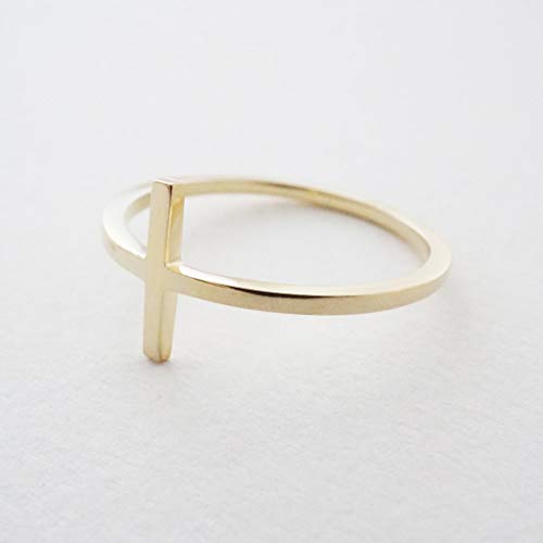 Honeycat Petite T-Bar Bar in Gold, Rose Gold, or Silver | Minimalist, Delicate Jewelry (Gold, 7)