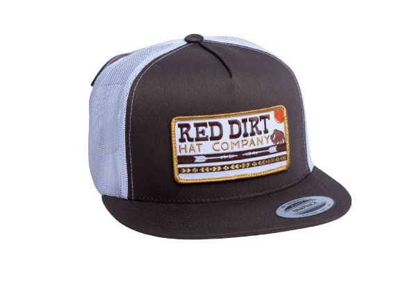 Red Dirt Hat Company Arrows-Brown/White, Red Dirt Hat Co. OSFM, mesh Back, Men’s Headwear