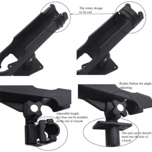 SMT- For Kayak Boat Fishing Pole Rod Holder Tackle Kit 1PC Adjustable Side Rail Mount [P/N:ET-FISHING001 X2]