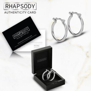 SHOP LC RHAPSODY 950 Platinum Hoop Earrings for Women 1.80 Grams Engagement Anniversary Wedding Promise Birthday Gifts for Women