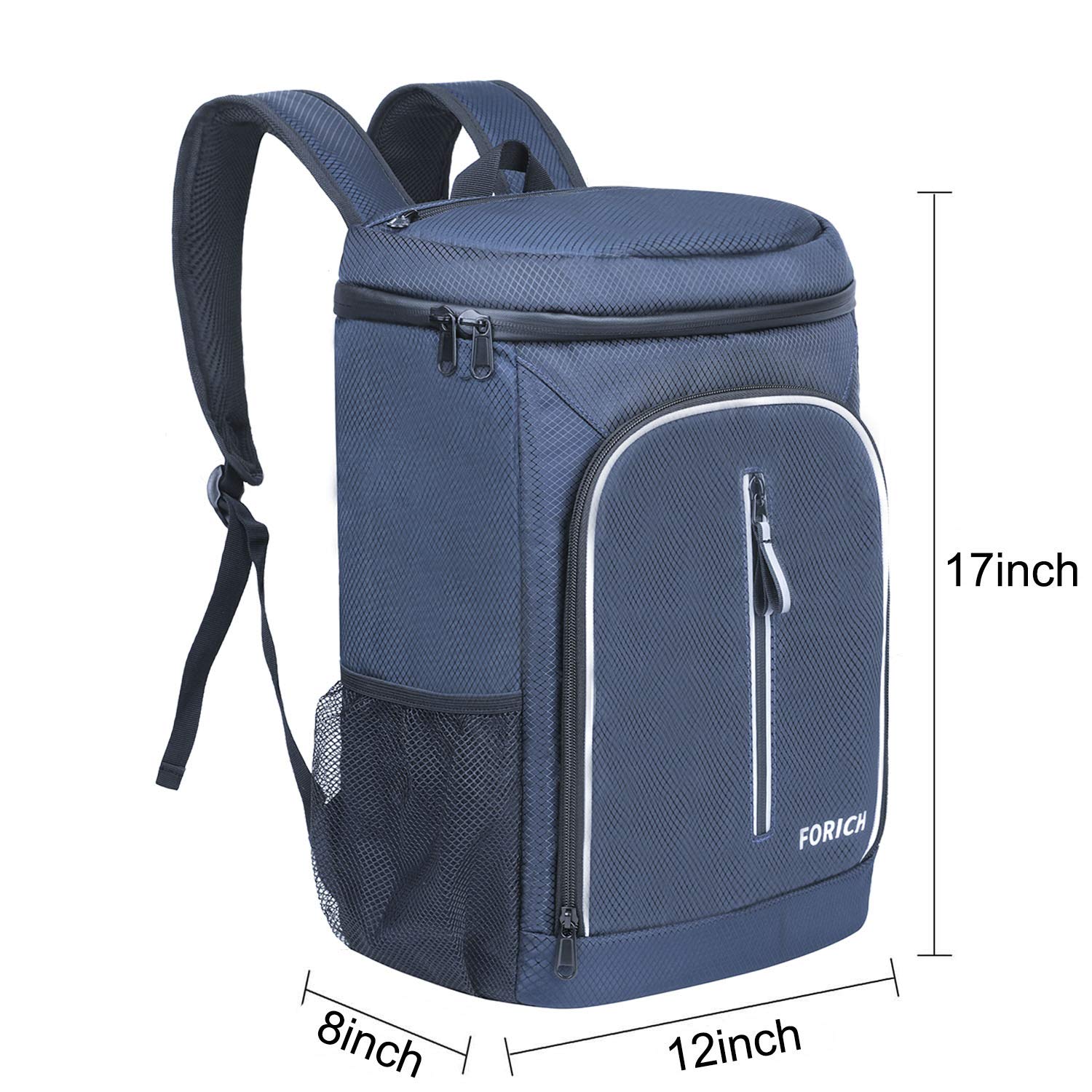 FORICH Soft Cooler Backpack Insulated Waterproof Backpack Cooler Bag Leak Proof Portable Cooler Backpacks to Work Lunch Travel Beach Camping Hiking Picnic Fishing Beer for Men Women (Blue)