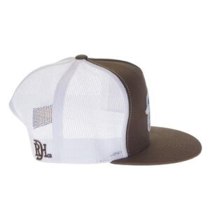 Red Dirt Hat Company Jango-Brown/White 5 Panel, Red Dirt Hat Co. OSFM, mesh Back, Men’s Headwear