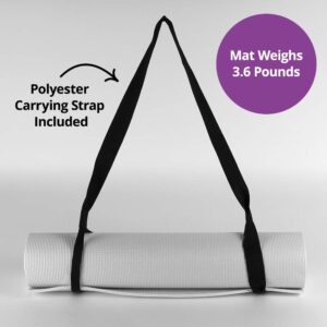 CANVAS ON DEMAND Yoga and Pilates Non-Slip Fitness Mat with Carrying Strap (Downton Cat III) 24"x70"