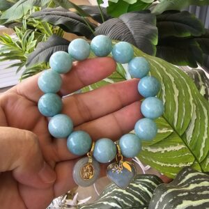 Jade Bracelets Bangle Round Real Natural Green Gems Jewelry Healing Energy Women Charms Pendant Jade Love Heart Coin Lucky Money.