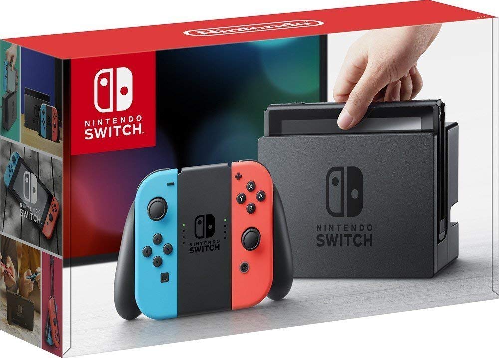 Nintendo Switch Neon Blue and Neon Red Joy-Con (Renewed)