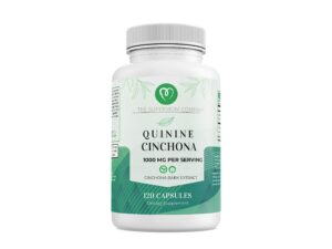 quinine cinchona bark extract herbal supplement for boosting immune system, leg cramping relief, muscle cramps and overall digestive health - all-natural 1000 mg per capsule - 120 (120 count)