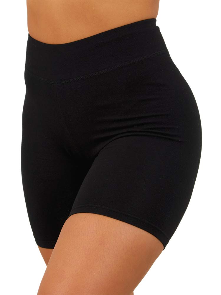 Aurgelmir Women's Workout Shorts High Waist Booty Gym Yoga Pants Butt Lifting Sports Leggings Basic Biker Shorts (Black,Small)