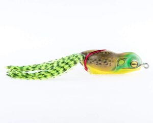 scum frog launch frog topwater bass fishing hollow body frog lure with weedless hooks, bullfrog , 5/8 oz