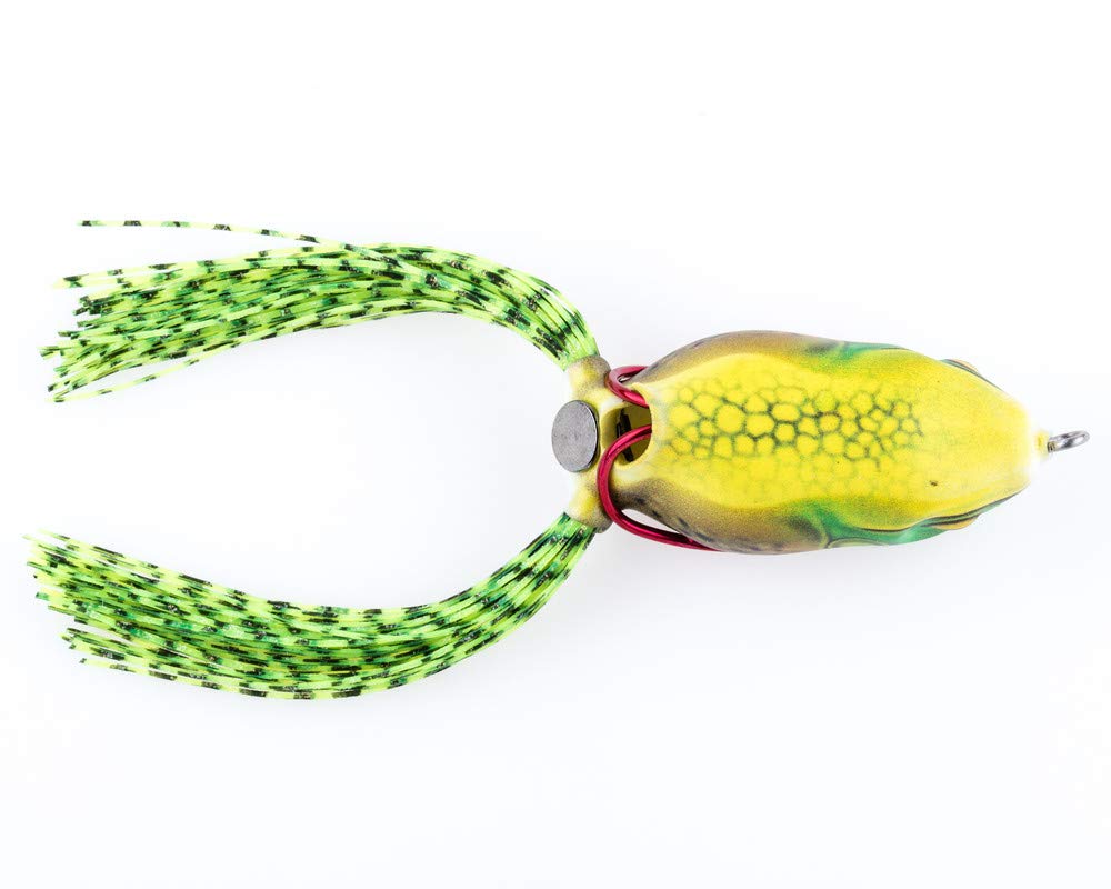 Scum Frog Launch Frog Topwater Bass Fishing Hollow Body Frog Lure with Weedless Hooks, Bullfrog , 5/8 oz