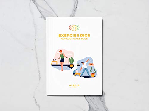 Altair Exercise Dice - Full Body HIIT Workout - Perfect for Home Gym Bodyweight Workout, Strength Training & Cardio, Three 12-Sided Workout Dice, Illustrations & Mesh Bag