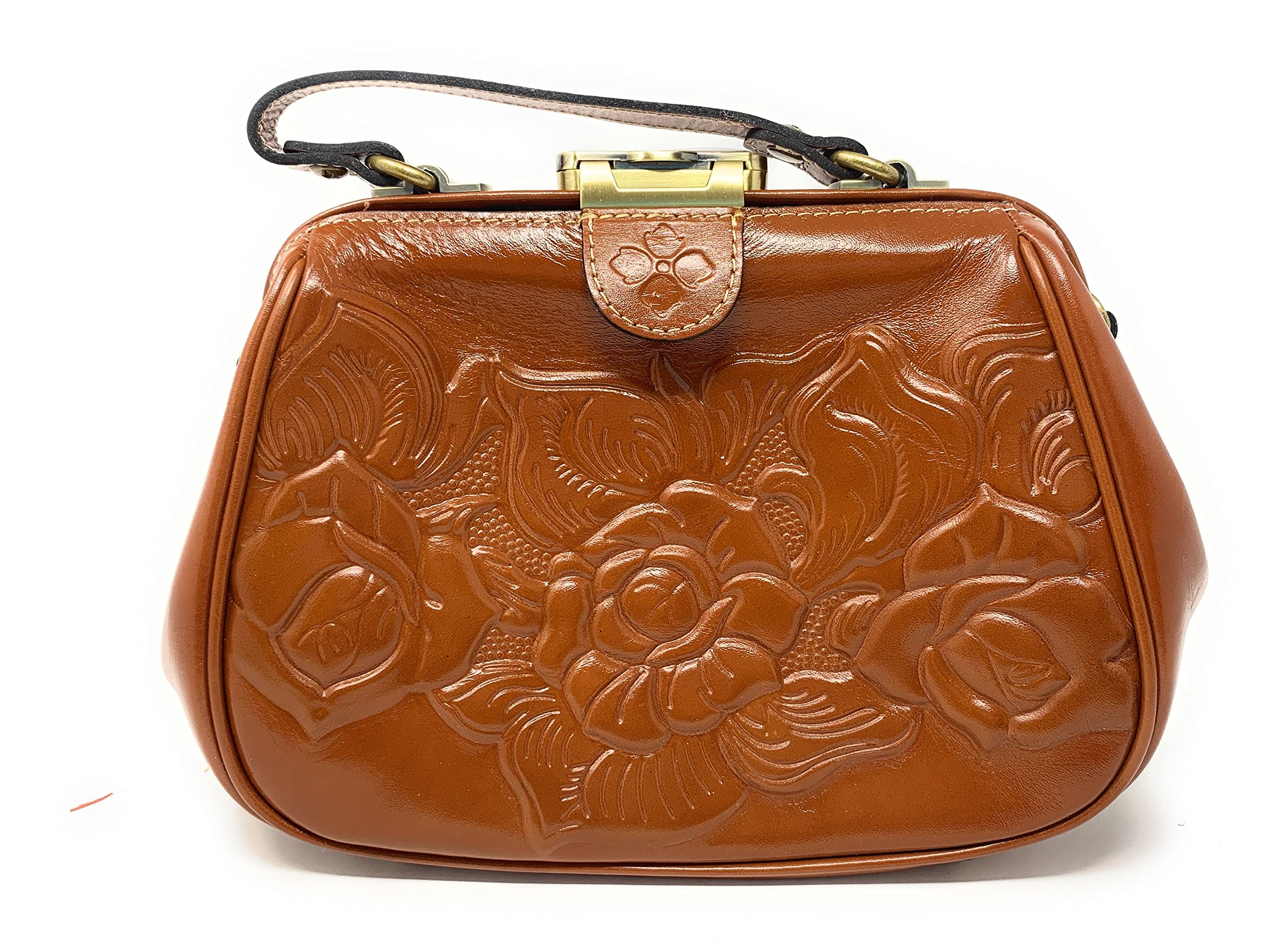 PATRICIA NASH WOMEN'S TOOLED COLLECTION GRACCHI SATCHEL FLORENCE LEATHER HANDBAG PURSE