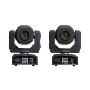 xpcleoyz stage lights moving head light 8 gobos 8 colors 11 channels 2pcs 60w spotlight dmx 512 with sound activated for wedding dj party stage lighting (90w-2pcs)