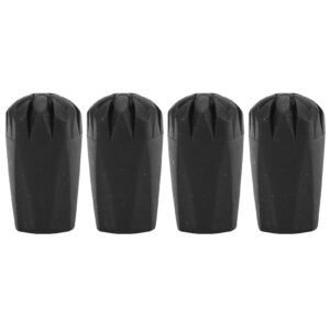 Alomejor 4 Piece Walking Stick Tip Cover Trekking Pole Tip Cover 12mm Hole Diameter Shock Absorbing Adds Grip and Traction