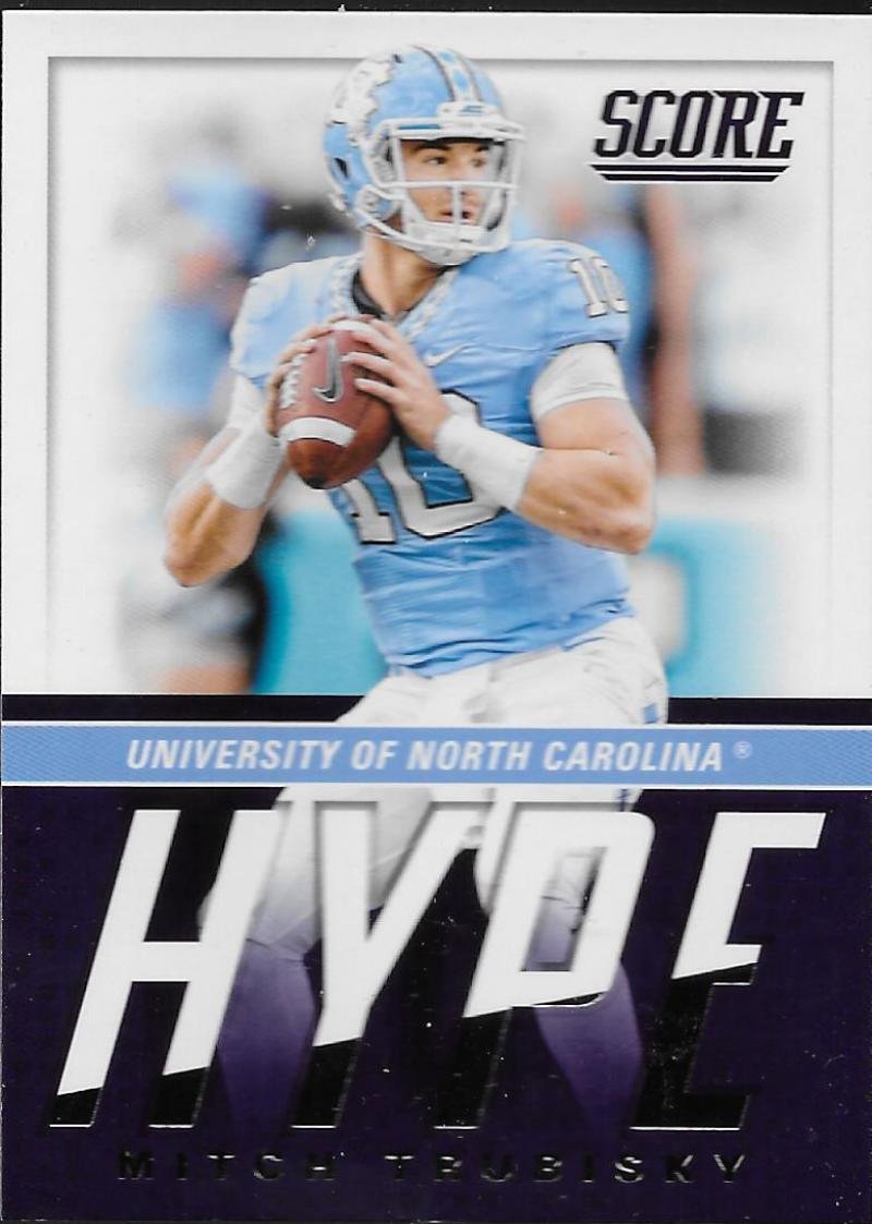 2017 Score Hype #3 Mitchell Trubisky North Carolina Tar Heels Football NM-MT