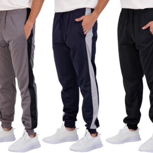 3 Pack Boys Tricot Sweatpants Joggers Kids Boy Jogger Sweatpant Pant Track Pants Athletic Workout Gym Apparel Training Fleece Tapered Slim Fit Tiro Soccer Casual Clothing,Set 6,XL (18/20)