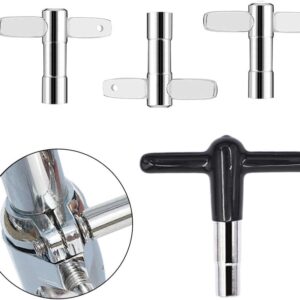 EASTROCK High Torque Drum Keys 4-pack with More Advanced Material Rubber And Plastic Handles Drum Key,Universal Drum Tuning Key Percussion Hardware Tool With Hole(Black)