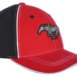 Checkered Flag Men's Ford Mustang Logo Cap Adjustable Red & Black Hat