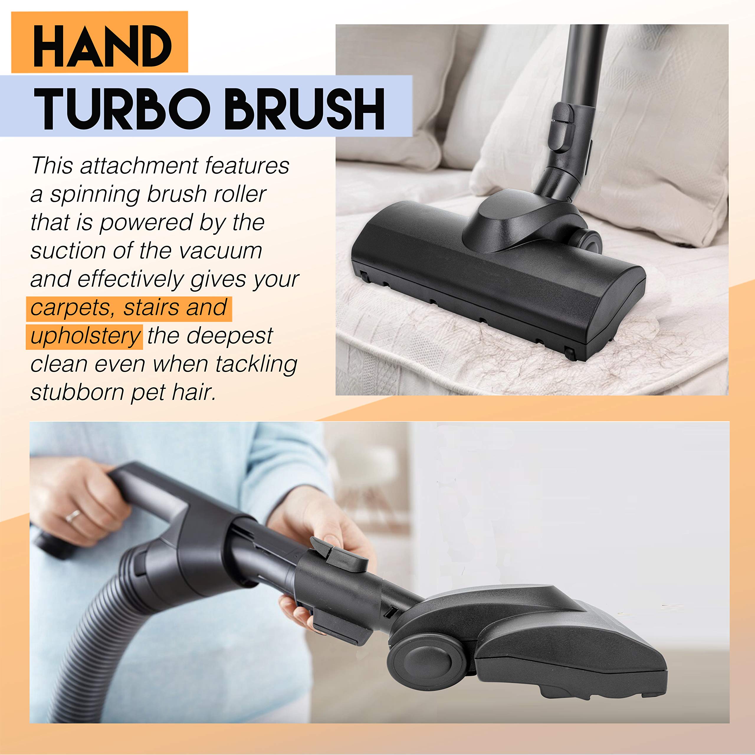 Splinova Miele Turbo Head Cleaner, Hand Attachment and Floor Tool Accessory for Carpet and Area Rugs.