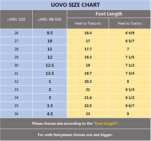 UOVO Boys Shoes Water Resistant Hiking Boots Kids Outdoor Walking Shoes Non Slip Ankle Athletic Sneaker Anti Collision Size 10 Little Kids Dark Grey