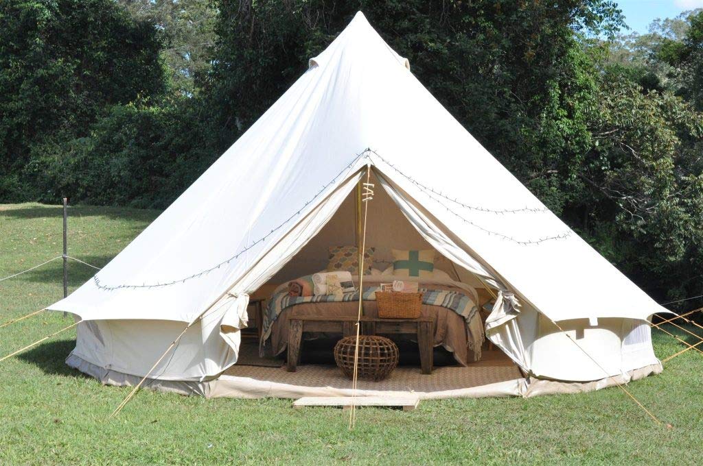 Comfortable Outdoor Cotton Canvas Big Family Camping Bell Tent (Diameter 6M)