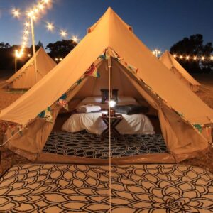 Comfortable Outdoor Cotton Canvas Big Family Camping Bell Tent (Diameter 6M)