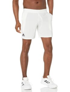 adidas men's club stretch-woven tennis shorts, white/black, small