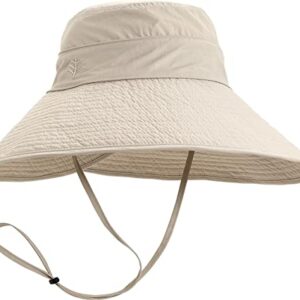 Coolibar UPF 50+ Women's Cyd Travel Beach Hat - Sun Protective (One Size- Sand)