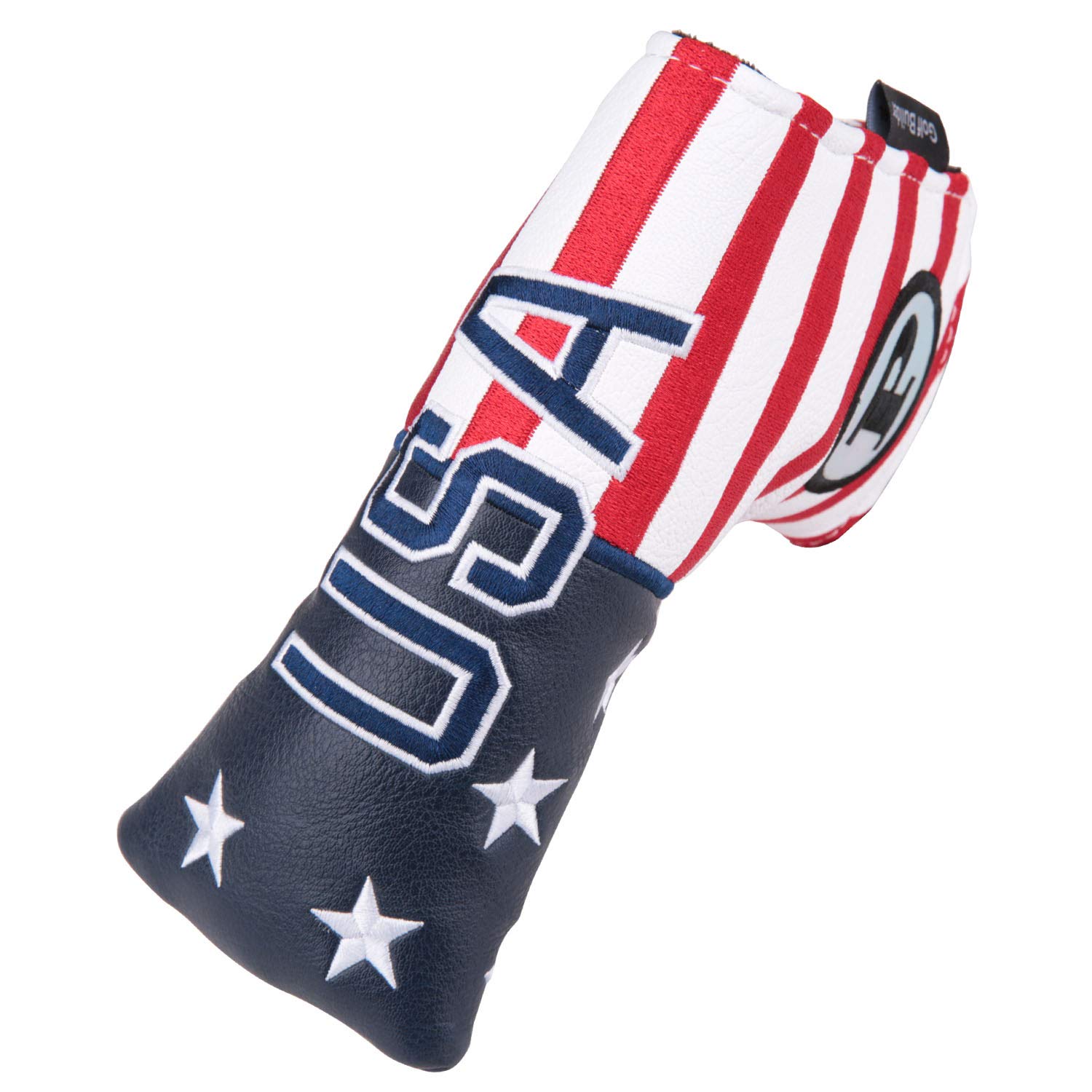 Golf Builder USA Stars and Stripes Golf Club Blade Putter Head Cover with Magnetic Closure