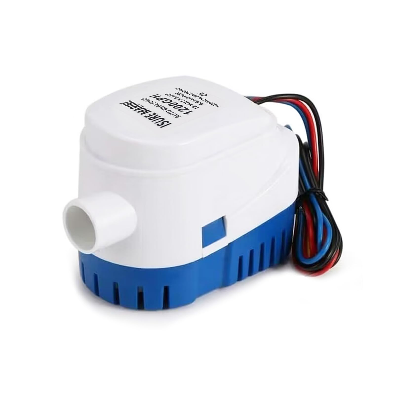 ISURE MARINE 12V Automatic Submersible Boat Bilge Water Pump Latest styles 1200GPH Built-in Auto Float Switch (1200GPH)