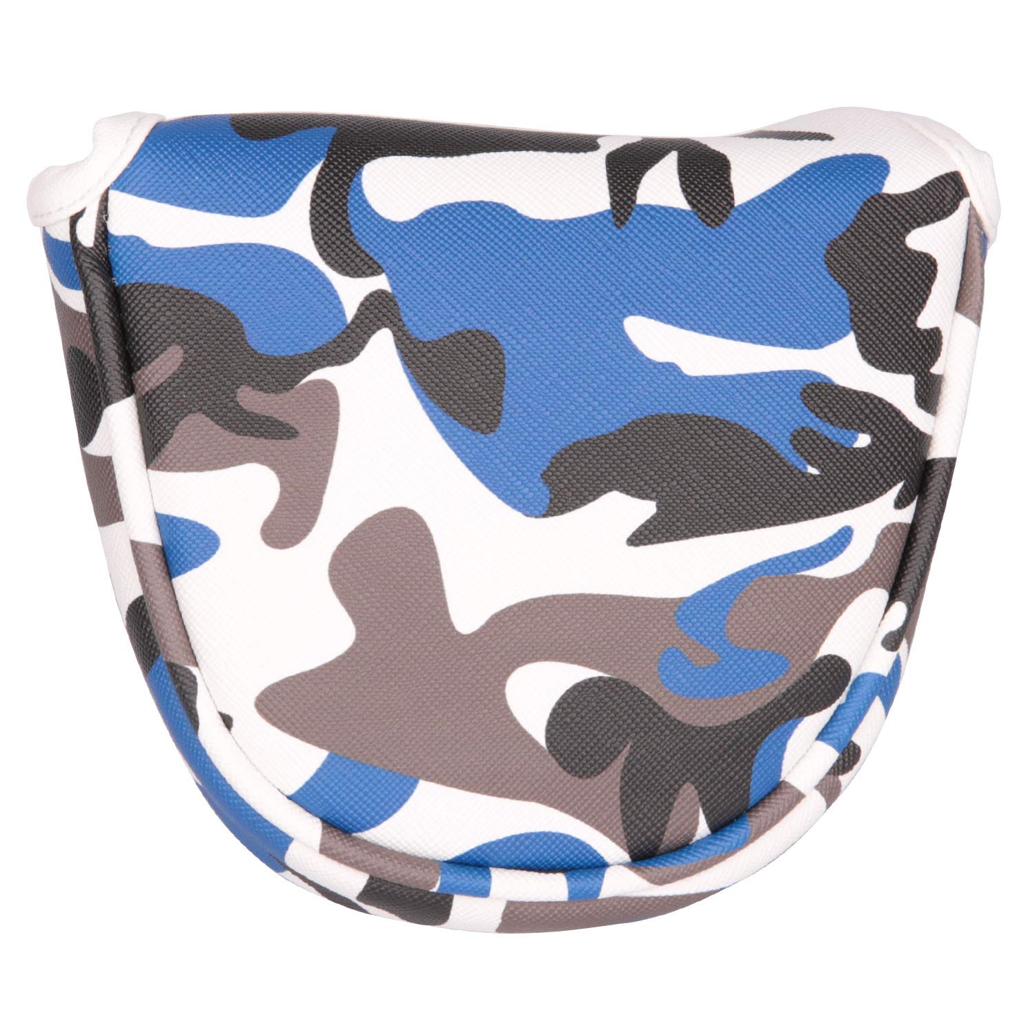 Golf Builder Blue Camouflage Golf Club Mallet Putter Head Cover Thick Leather Mallet Cover with Magnetic Closure