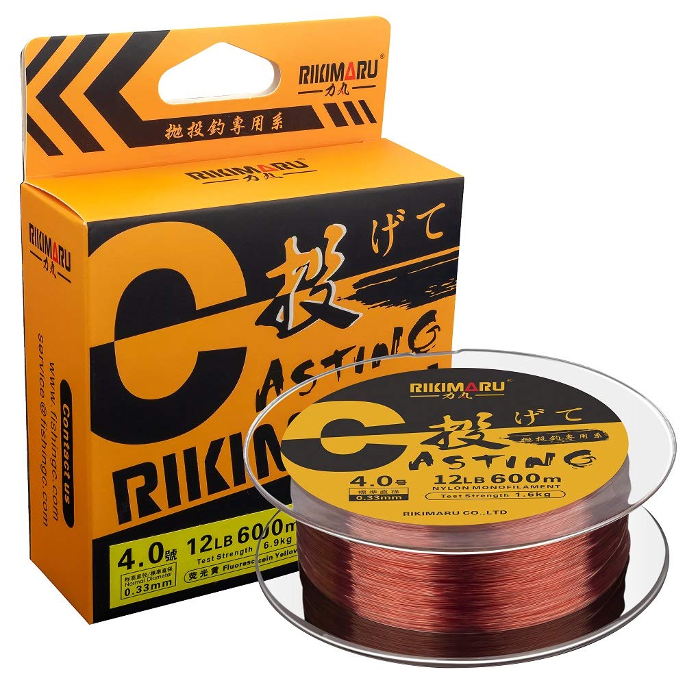 RIKIMARU Monofilament Fishing Line (Wine Red, 3LB-660Yds)