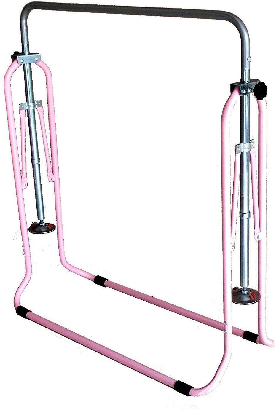 GYMPRO Kids Gymnastics Bar Horizontal Bar Junior Gymnastic Training Equipment Height Adjustable Climb Tower Balance Bar Asymmetric Bar Playground (Pink)