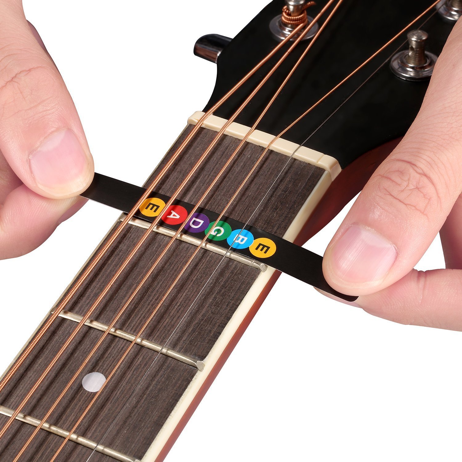 Koldot Guitar Fretboard Stickers Fret Stickers for Acoustic Guitar Bass Guitar Note Stickers Chord Stickers Fret Map Sticker for Kids Beginner Learning 2PC