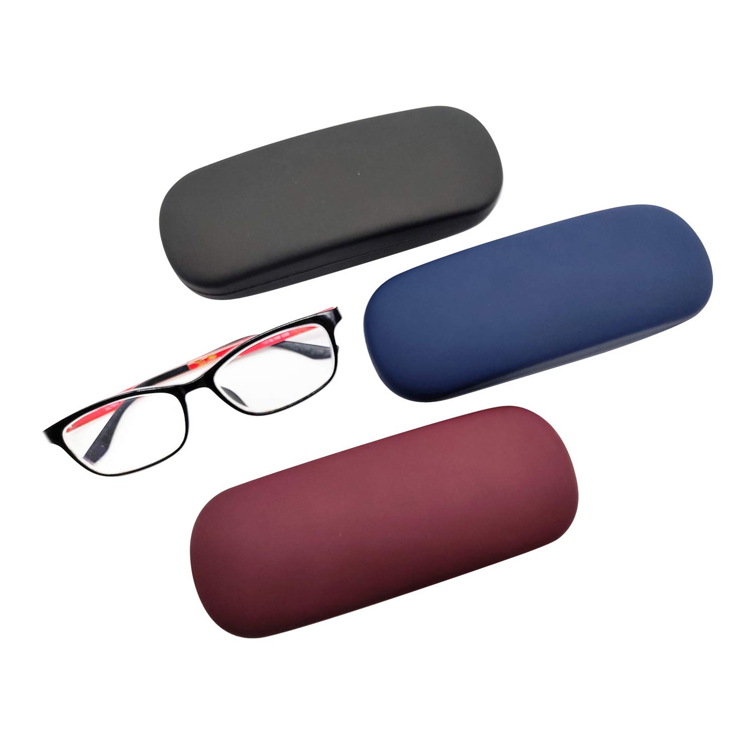 HSYMQ 3Pack Unisex Hard Shell Eyeglasses Protector Cases, Protective Case For Glasses