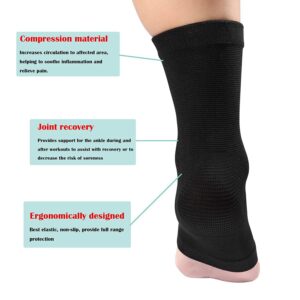 Qiilu Ankle Brace for Women and Men, Elastic Ankle Support Brace Foot Guard Sprains Injury Wrap Bandages Strap Breathable