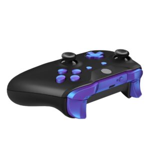 eXtremeRate LB RB LT RT Bumpers Triggers D-Pad ABXY Start Back Sync Buttons, Chameleon Purple Blue Full Set Buttons Repair Kits with Tools for Xbox One S & Xbox One X Controller (Model 1708)