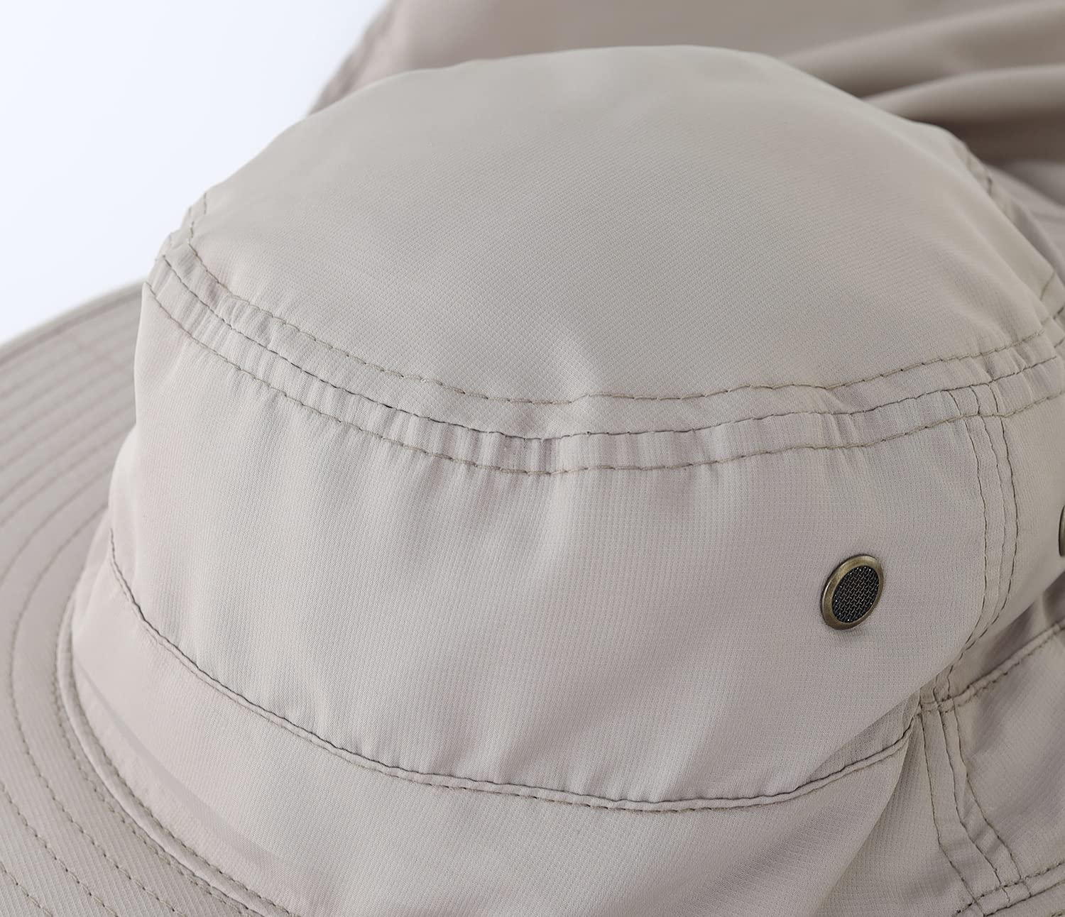 Home Prefer Mens Sun Hat with Neck Flap Quick Dry UV Protection Caps Fishing Hat (Ash Grey)