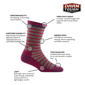 Darn Tough Women's Morgan Crew Lightweight Lifestyle Sock (Style 6039) - Boysenberry, Small